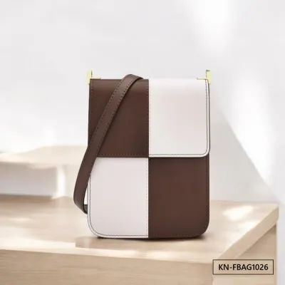 Modern Brown & Ivory Prism Bag